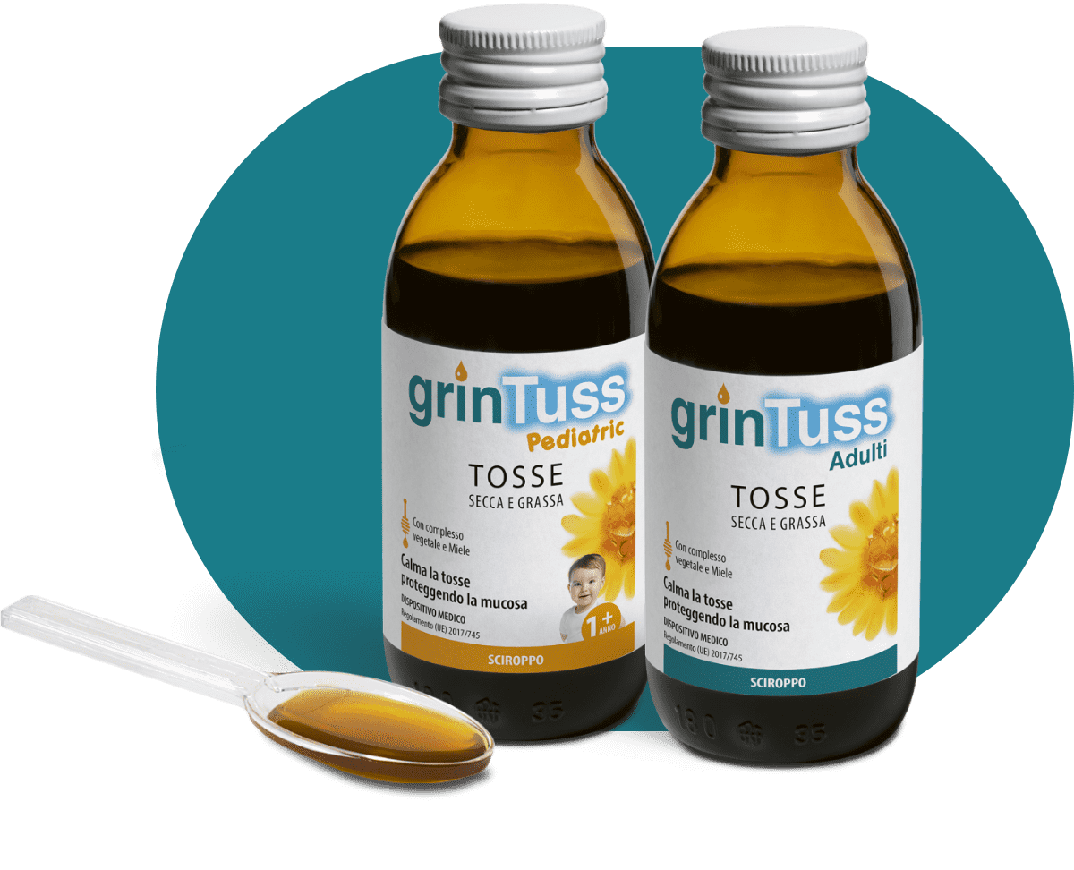 Grintuss soothes coughs in adults and children - Aboca